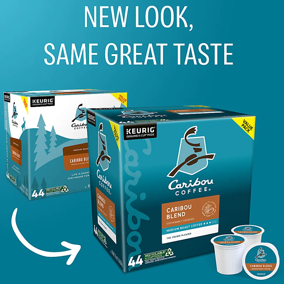 Caribou Coffee Caribou Blend Keurig® Single-Serve K-Cup® Pods, Medium Roast, Case of 44 K-Cup® Pods