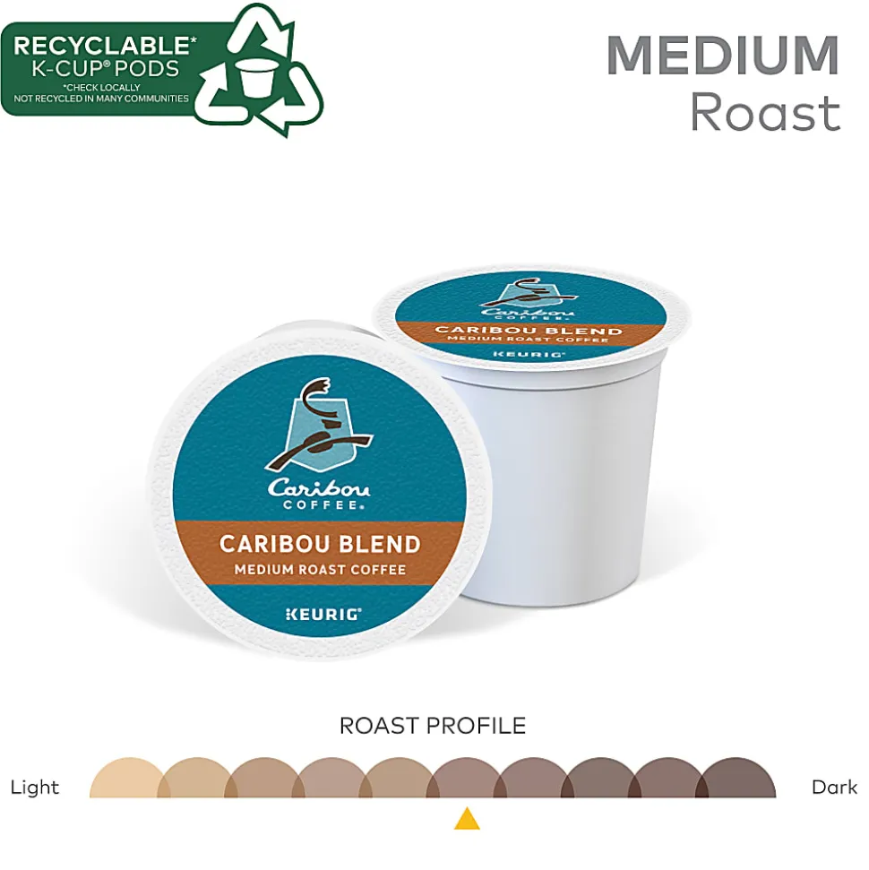 Caribou Coffee Caribou Blend Keurig® Single-Serve K-Cup® Pods, Medium Roast, Case of 44 K-Cup® Pods