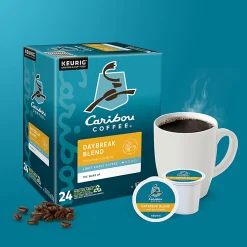 Caribou Coffee Daybreak Blend Keurig Single-Serve K-Cup Pods, Light Roast, 24 Pods Per Pack, Case Of 4 Packs