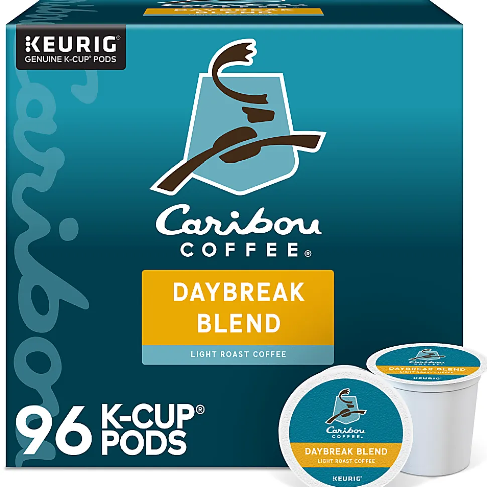Caribou Coffee Daybreak Blend Keurig Single-Serve K-Cup Pods, Light Roast, 24 Pods Per Pack, Case Of 4 Packs