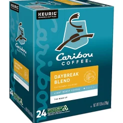 Caribou Coffee Daybreak Blend Keurig Single-Serve K-Cup Pods, Light Roast, 24 Pods Per Pack, Case Of 4 Packs