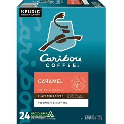 Caribou Coffee® Single-Serve Coffee K-Cup®, Caramel Hideaway, Carton Of 24