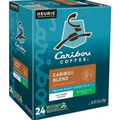 Caribou Coffee® Single-Serve Coffee K-Cup® Pods, Decaffeinated, Caribou Blend, Carton Of 24