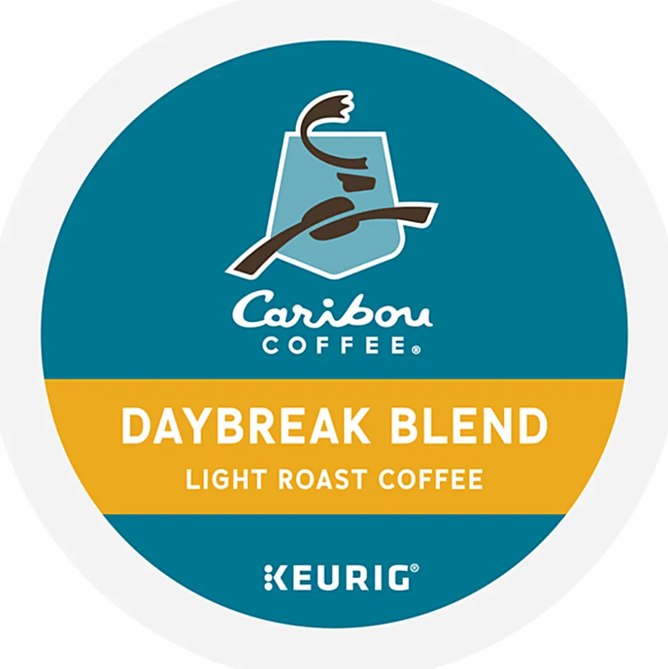 Caribou Coffee® Single-Serve Coffee K-Cup® Pods, Daybreak Morning Blend, Carton Of 24