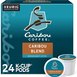 Caribou Coffee® Single-Serve Coffee K-Cup® Pods, Caribou Blend, Carton Of 24