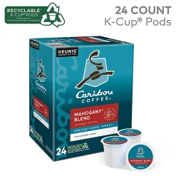 Caribou Coffee® Single-Serve Coffee K-Cup® Pods, Mahogany, Carton Of 24