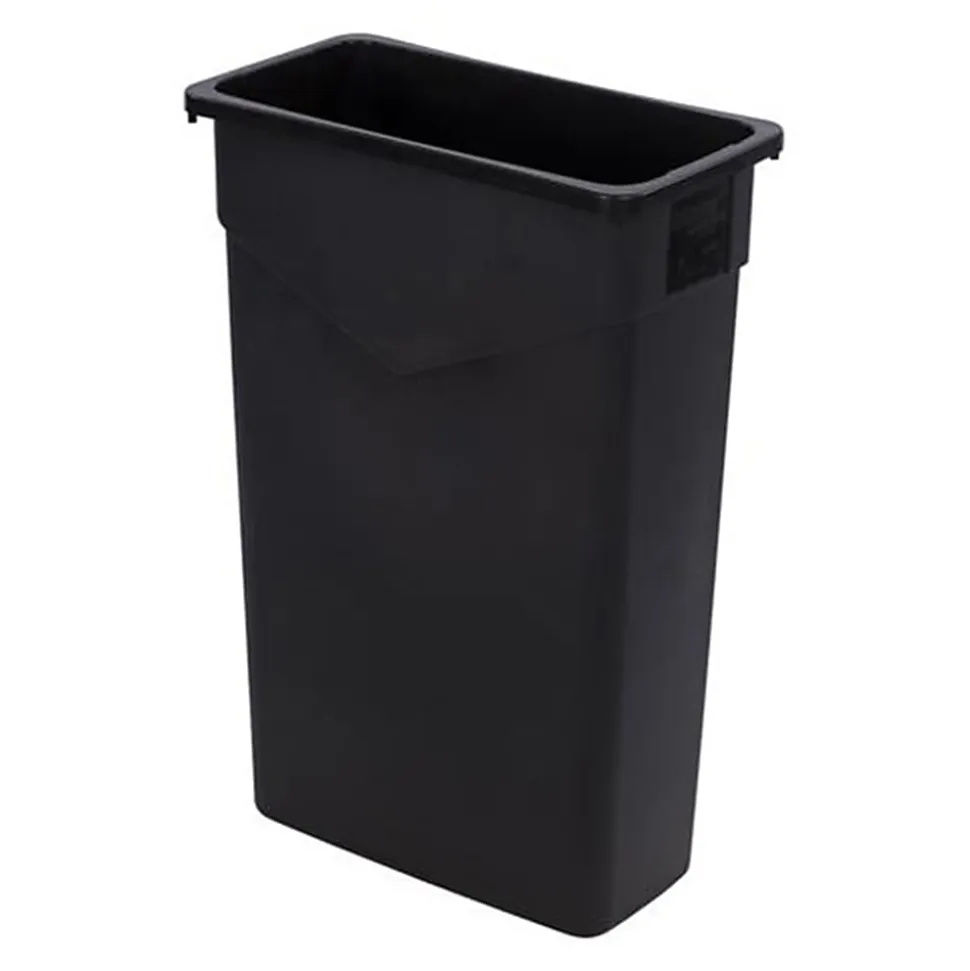 Carlisle TrimLine Trash Container, 23 Gallon, Black