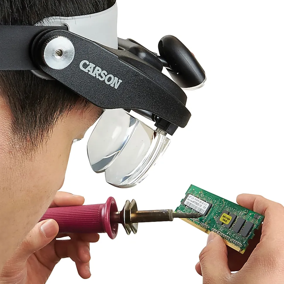 CARSON MagniVisor Deluxe LED Head Visor Magnifier