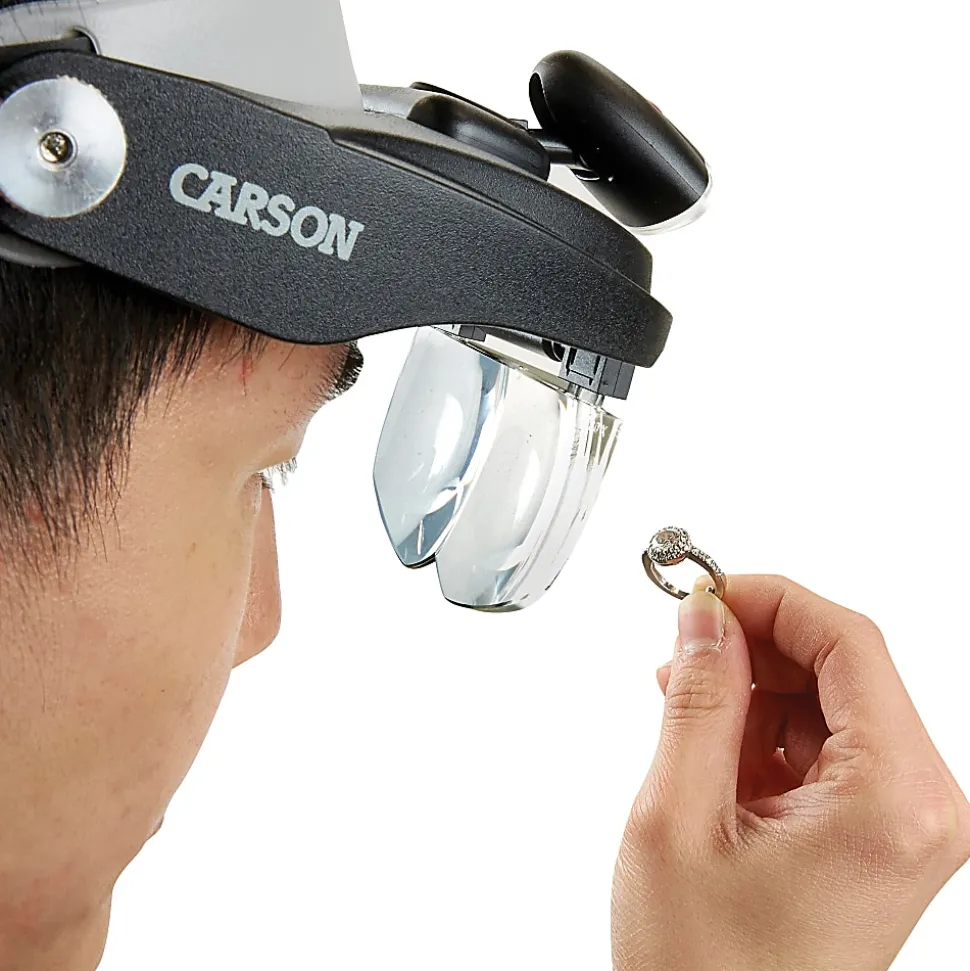 CARSON MagniVisor Deluxe LED Head Visor Magnifier