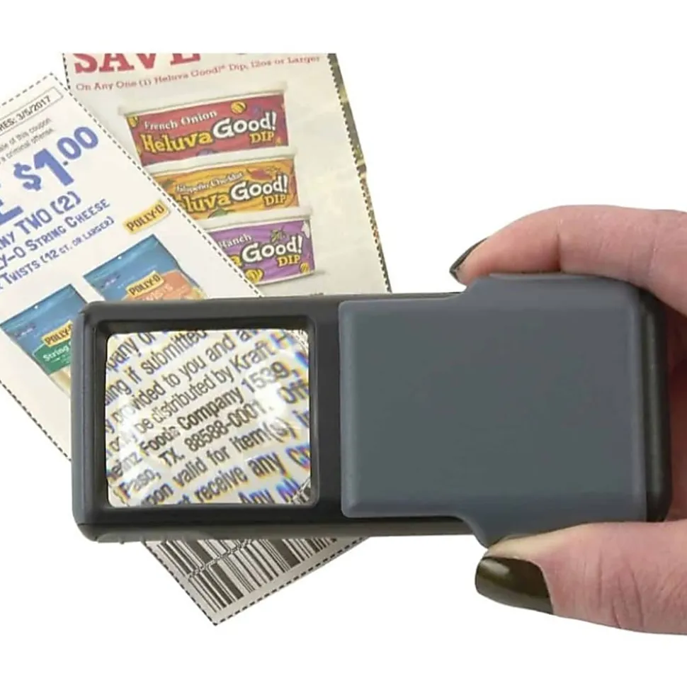 CARSON MiniBrite Pocket LED Magnifier, 5x