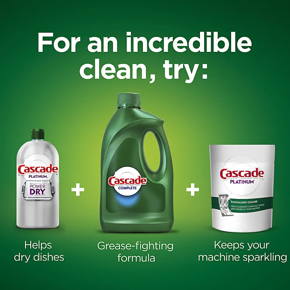 Cascade Complete Gel Dishwasher Detergent, 120 Oz, Fresh Scent, Green