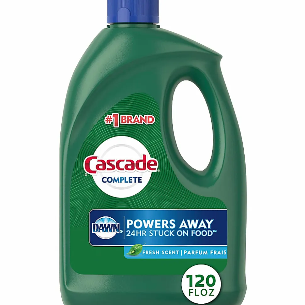 Cascade Complete Gel Dishwasher Detergent, 120 Oz, Fresh Scent, Green