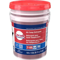 Cascade Professional All-Temperature Rinse Aid Detergent, Closed Loop, 5 Gallon, Red