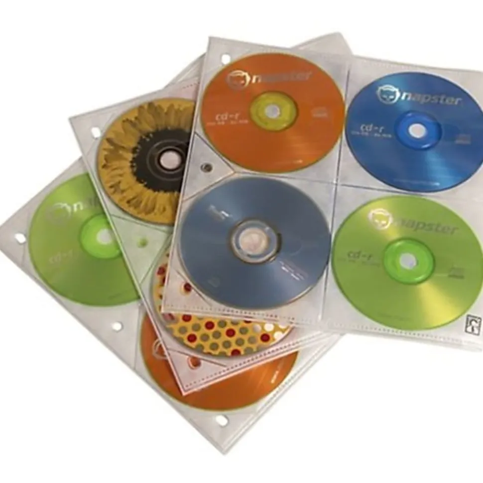 Case Logic® Prosleeves For CD Binders, 200-Disc Capacity, White