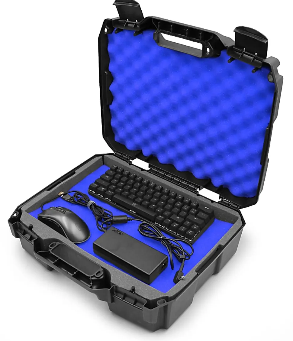 CaseMatix Hard Shell Case, 6”H x 13”W x 16”D, Black