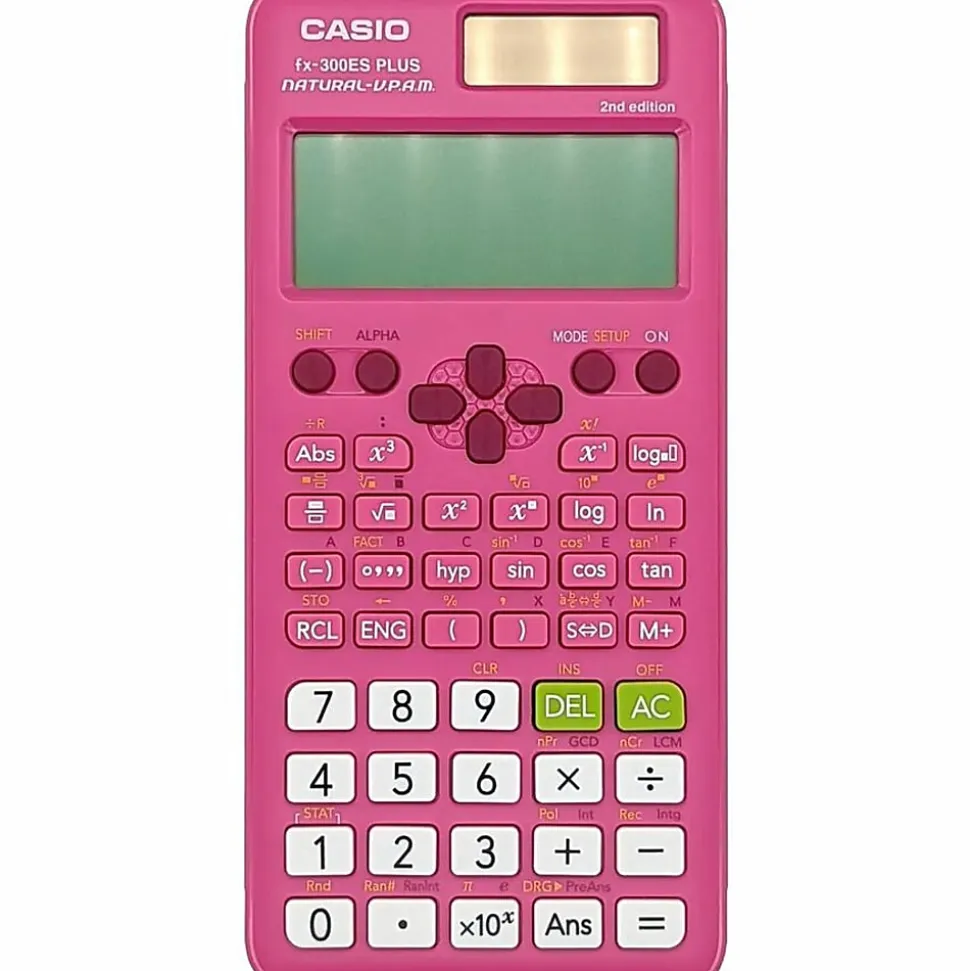 Casio® fx-300ES PLUS Natural-V.P.A.M. 2nd Edition Scientific Calculator, Pink, FX-300ESPLS2-PK