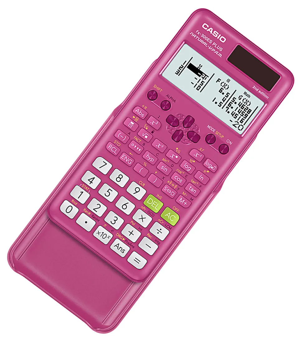 Casio® fx-300ES PLUS Natural-V.P.A.M. 2nd Edition Scientific Calculator, Pink, FX-300ESPLS2-PK