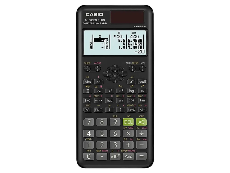 Casio® fx-300ES PLUS Natural-V.P.A.M. 2nd Edition Scientific Calculator, Black, FX-300ESPLS2-S