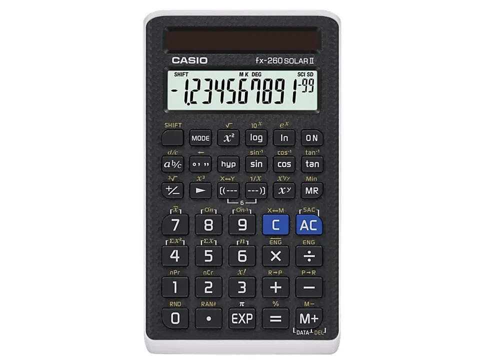 Casio® Handheld Scientific Calculator, Black, FX260SOLARII