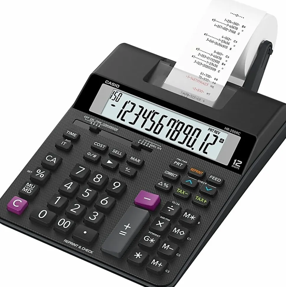 Casio® HR-200RC Compact Printing Calculator