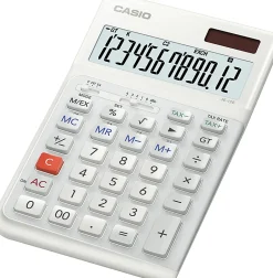 Casio® JE-12E Compact Ergonomic Calculator, White