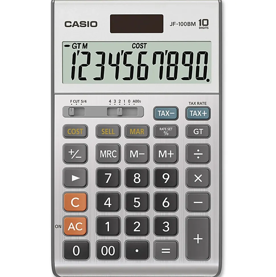 Casio® JF100BM Solar/Battery-Powered Calculator