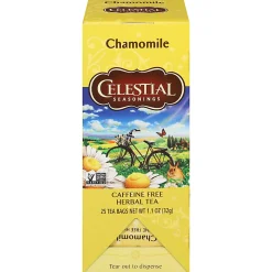 Celestial Seasonings Caffeine Free Chamomile Herbal Tea Bags, 1.5 Oz, Total Qty 25