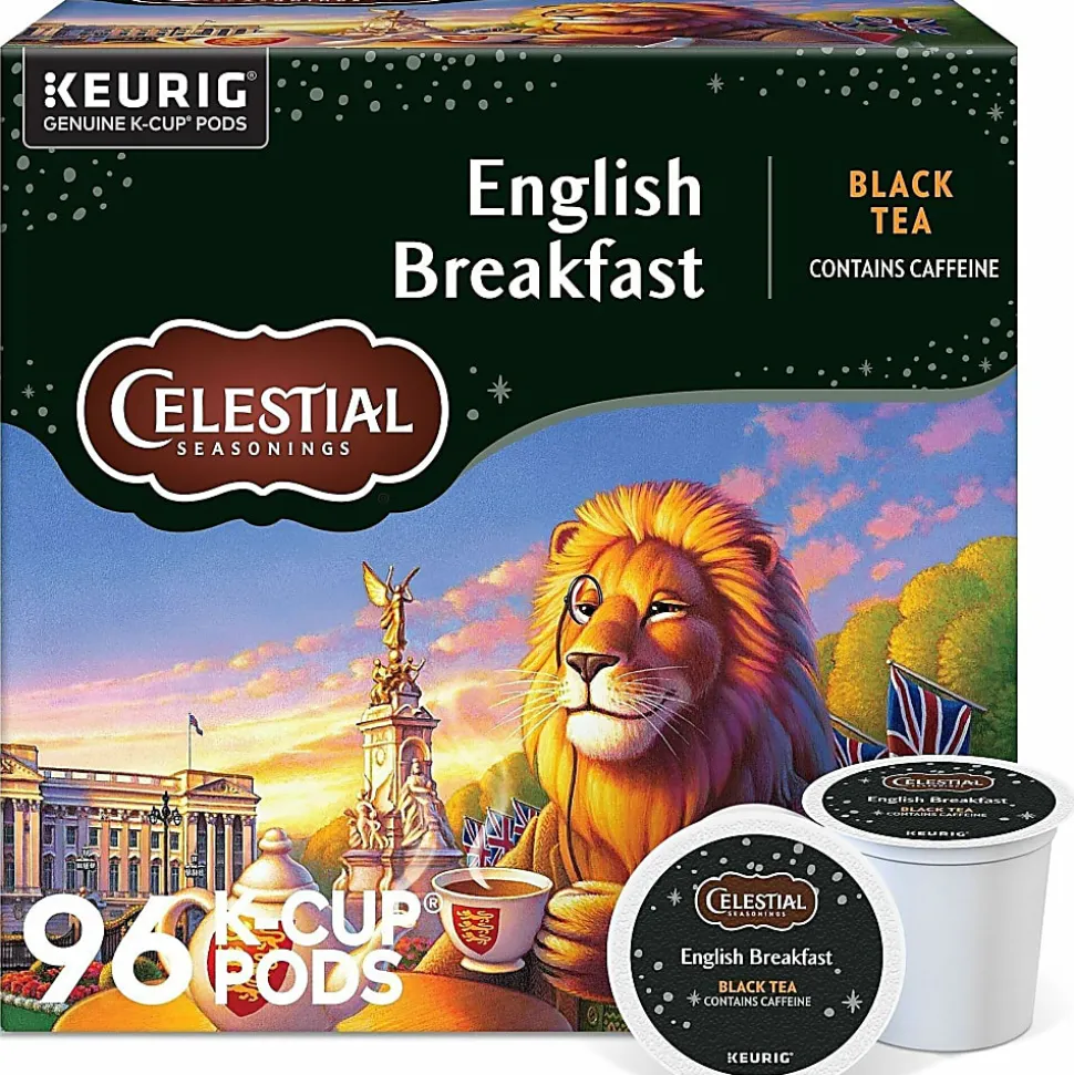 Celestial Seasonings® English Breakfast Tea Single-Serve K-Cup®, Carton Of 96