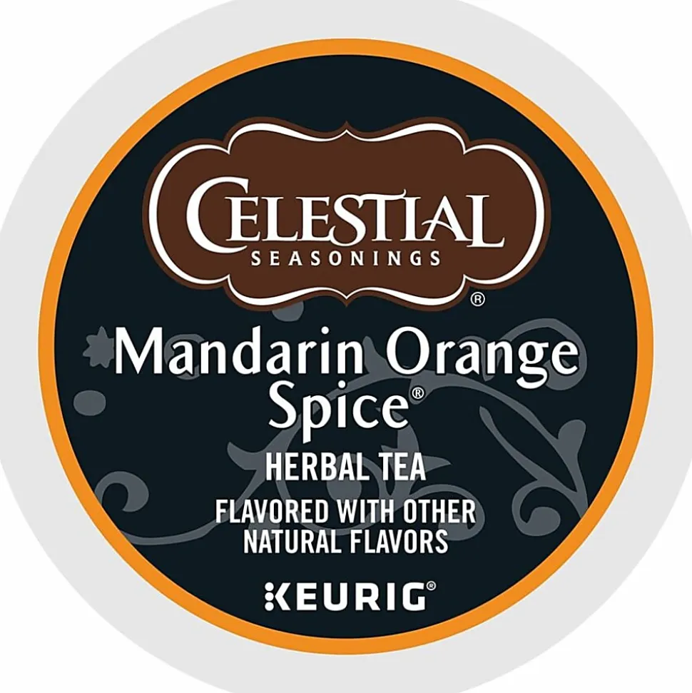 Celestial Seasonings® Single-Serve K-Cup® Pods, Mandarin Orange Tea, Box Of 24
