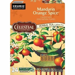 Celestial Seasonings® Single-Serve K-Cup® Pods, Mandarin Orange Tea, Box Of 24