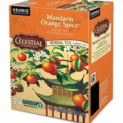 Celestial Seasonings® Single-Serve K-Cup® Pods, Mandarin Orange Tea, Box Of 24