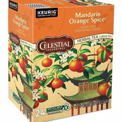 Celestial Seasonings® Single-Serve K-Cup® Pods, Mandarin Orange Tea, Box Of 24