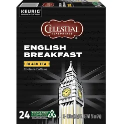 Celestial Seasonings® Single-Serve K-Cup® Pods, English Breakfast Tea, Box Of 24
