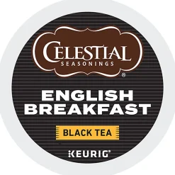 Celestial Seasonings® Single-Serve K-Cup® Pods, English Breakfast Tea, Box Of 24