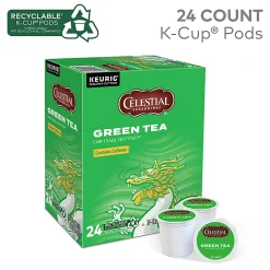 Celestial Seasonings® Single-Serve K-Cup® Pods, Green Tea, Box Of 24