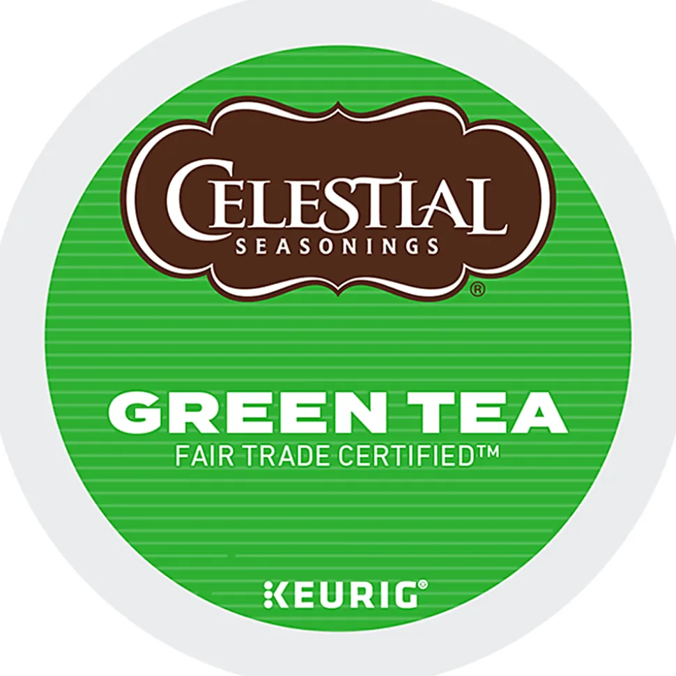 Celestial Seasonings® Single-Serve K-Cup® Pods, Green Tea, Box Of 24