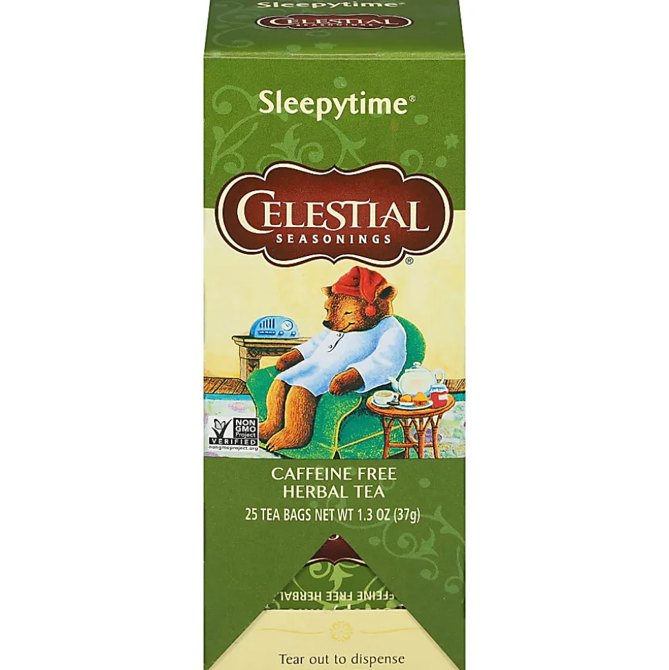 Celestial Seasonings Sleepytime Caffeine Free Herbal Tea Bags, 1.5 Oz, Total Qty 25
