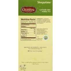 Celestial Seasonings Sleepytime Caffeine Free Herbal Tea Bags, 1.5 Oz, Total Qty 25