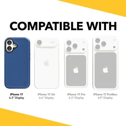 cellhelmet® Fortitude® Series MagSafe®-Compatible Case for iPhone® 17, Bermuda Blue, CF-121-BLU