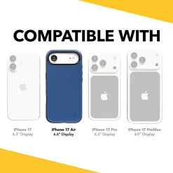 cellhelmet® Fortitude® Series MagSafe®-Compatible Case for iPhone® 17 Air, Bermuda Blue, CF-124-BLU