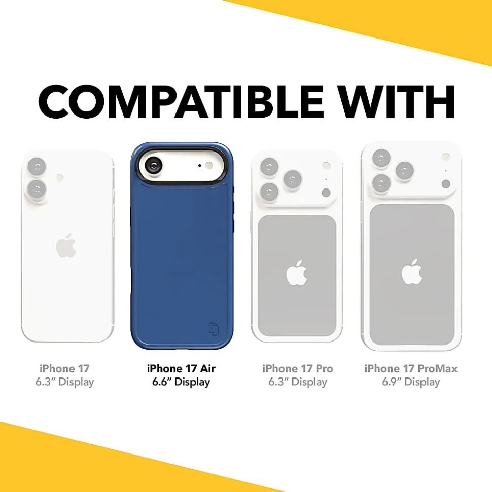 cellhelmet® Fortitude® Series MagSafe®-Compatible Case for iPhone® 17 Air, Bermuda Blue, CF-124-BLU