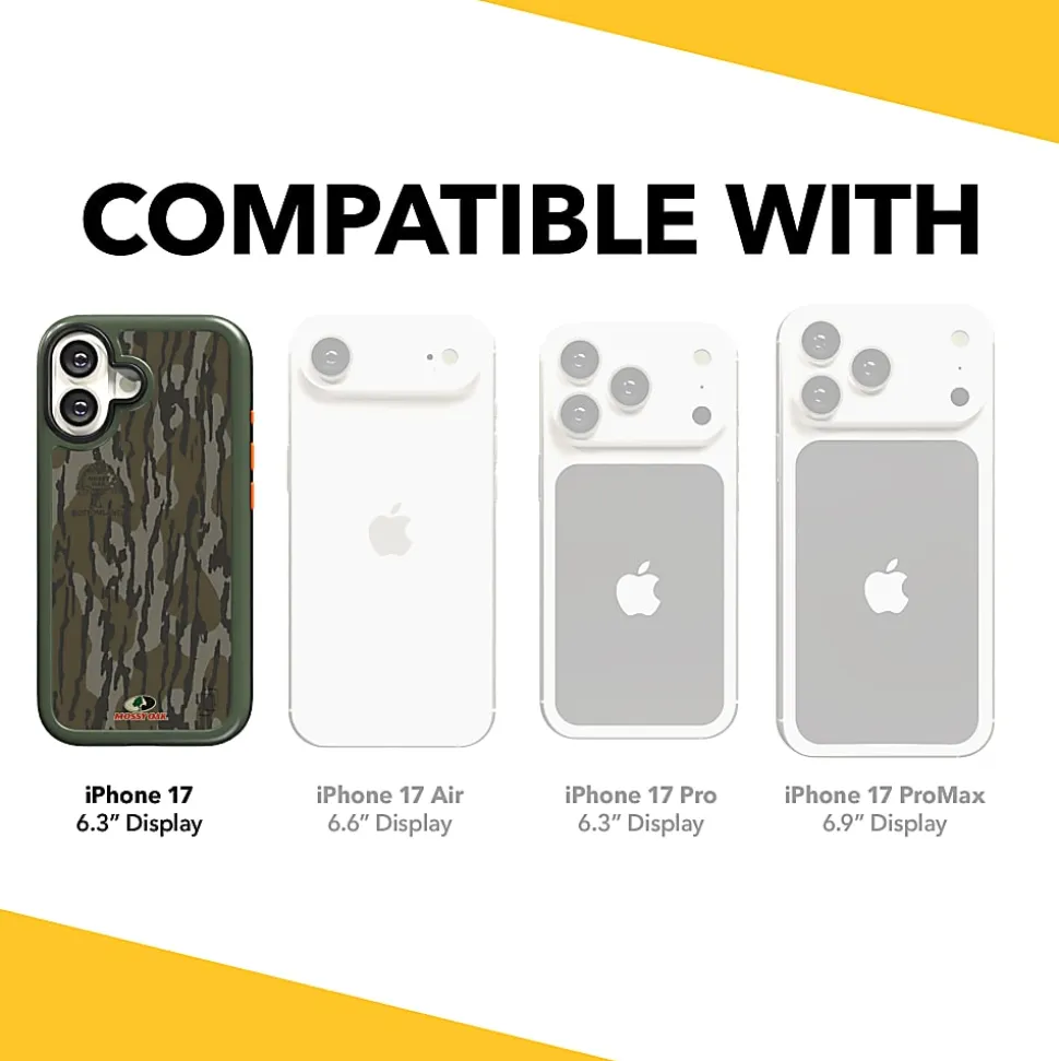 cellhelmet® Fortitude® Series MagSafe®-Compatible Case for iPhone® 17, Mossy Oak Bottomland, CF-121-MO