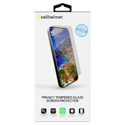 cellhelmet® Privacy Tempered Glass Screen Protector with Alignment Tray and $100 Coverage for iPhone® 17/16 Pro, SP-106-C100