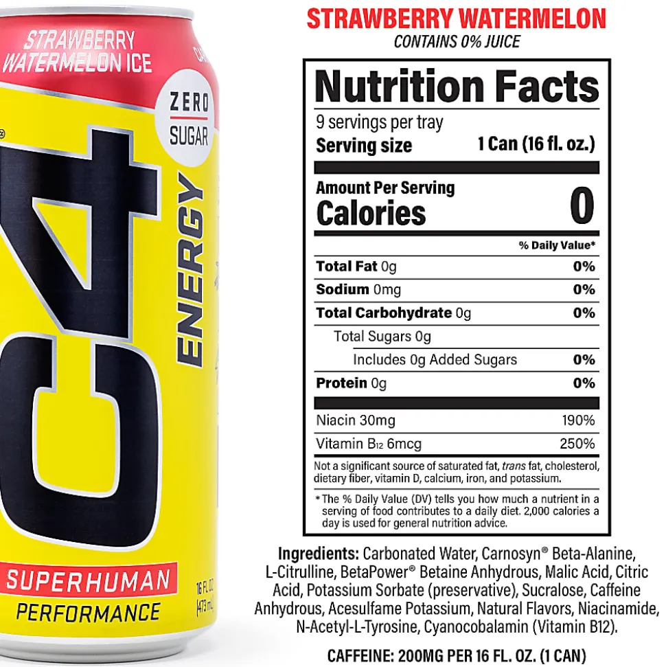 C4 Energy Drink Variety Pack, 16 Oz, Pack Of 18 Cans