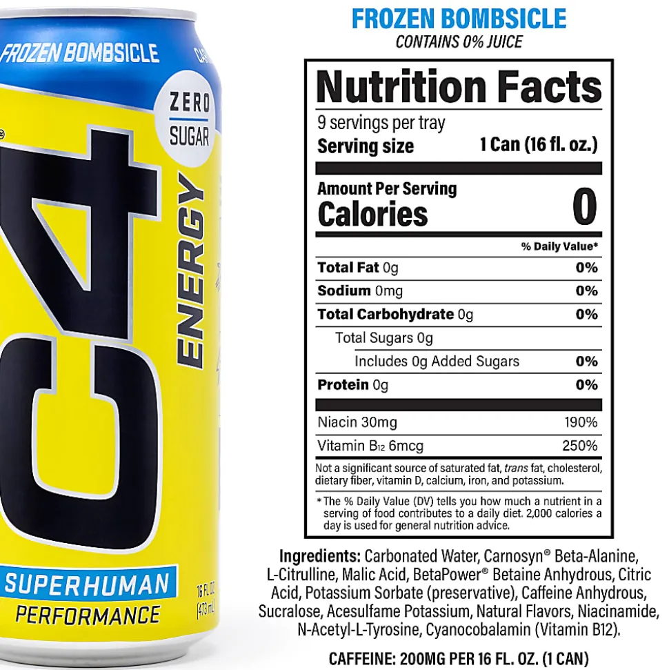C4 Energy Drink Variety Pack, 16 Oz, Pack Of 18 Cans