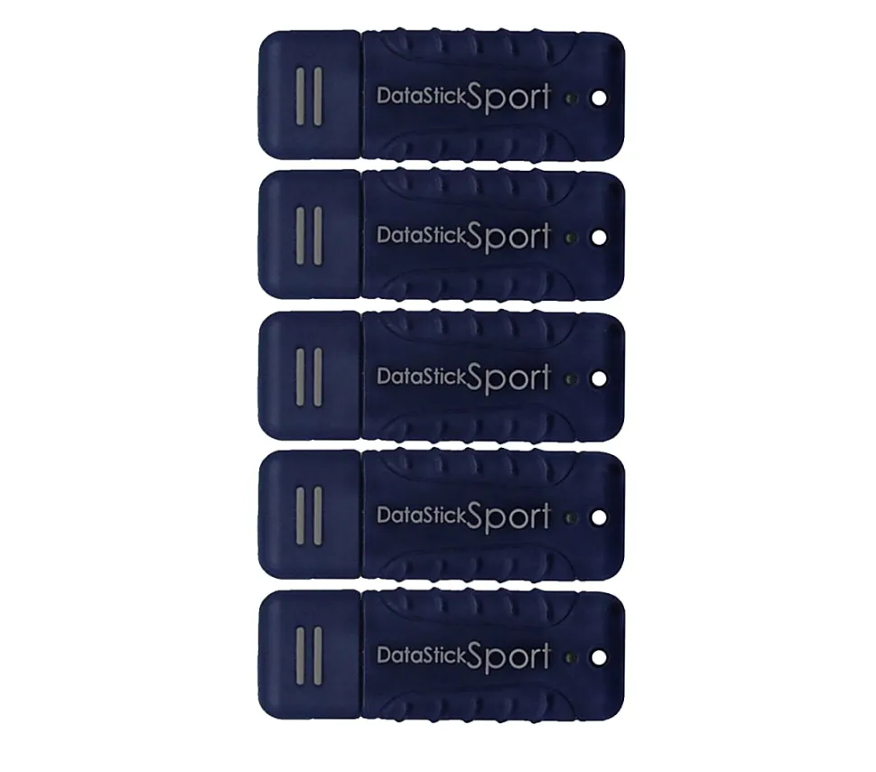 Centon DataStick Pro USB 3.0 Flash Drives, 64GB, Sport Blue, Pack Of 5 Flash Drives, S1-U3W2-64G-5B