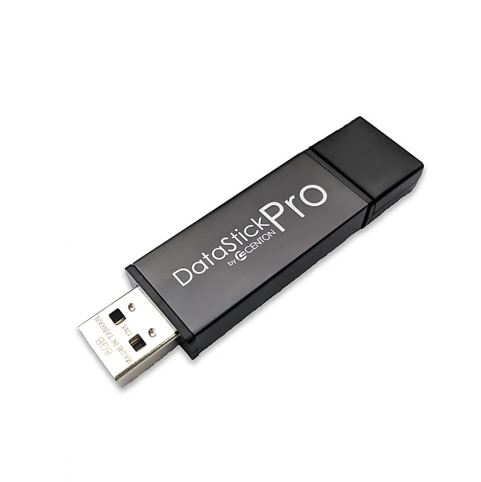 Centon DataStick Pro USB Flash Drives, USB 2.0, 64GB, Gray, Pack Of 5, S1-U2P5-64-5B