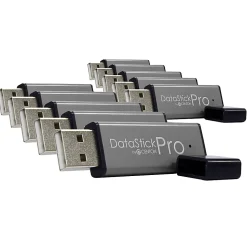 Centon DataStick Pro USB 2.0 Flash Drives, 16GB, Gray, Pack Of 10 Flash Drives