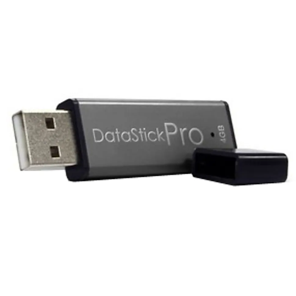 Centon DataStick Pro USB 2.0 Flash Drive, 4GB, Gray