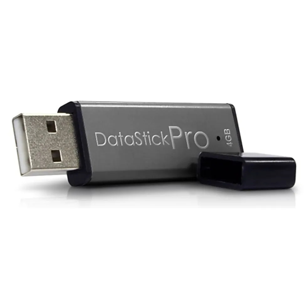 Centon DataStick Pro USB 2.0 Flash Drive, 4GB, Gray